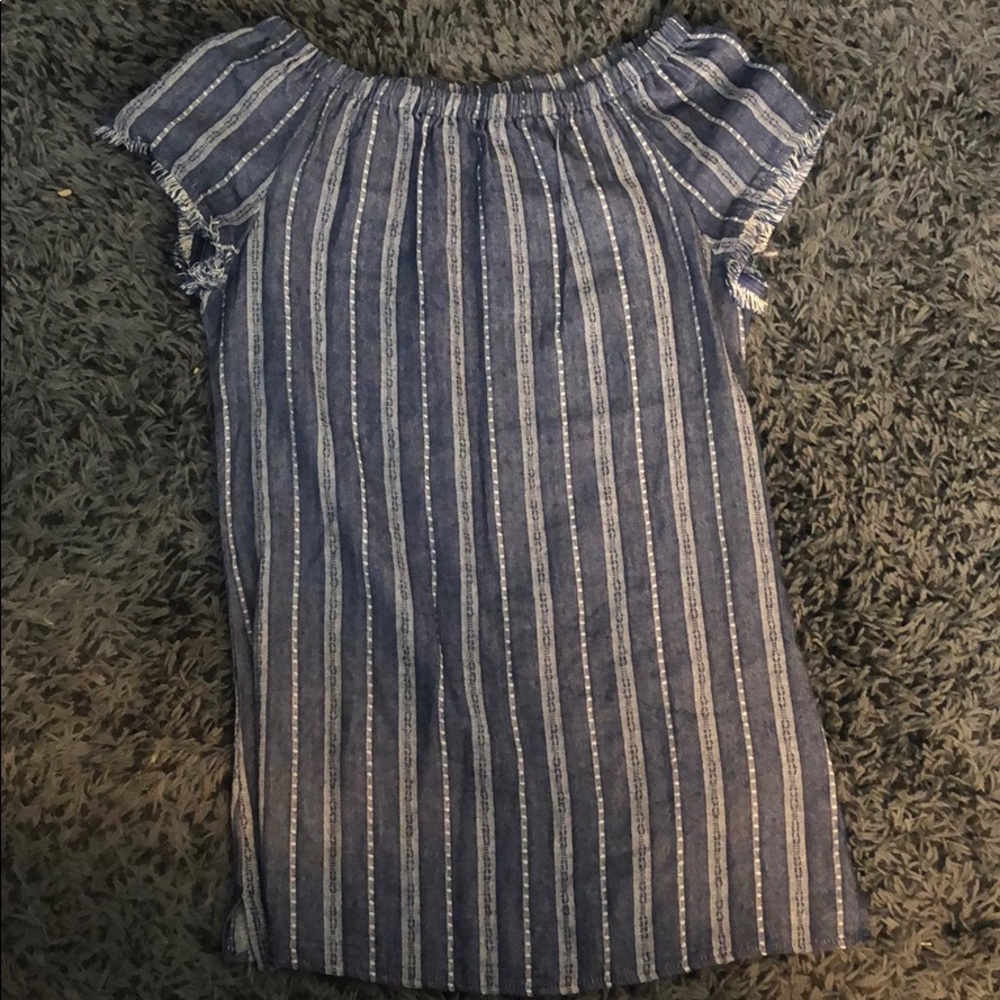 Charlotte Russe XS Jean Off the shoulder dress